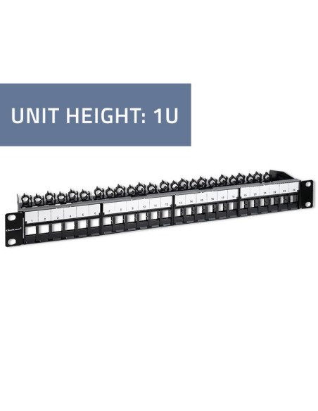 Qoltec Patch Panel Do Szaf Rack 19" | 24 Porty | 1U | Utp | Czarny