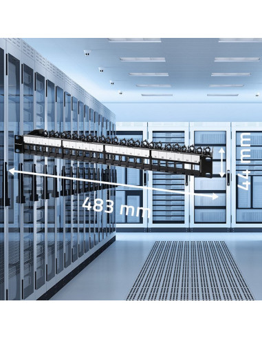 Qoltec Patch Panel Do Szaf Rack 19" | 24 Porty | 1U | Utp | Czarny
