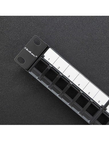 Qoltec Patch Panel Do Szaf Rack 19" | 24 Porty | 1U | Utp | Czarny