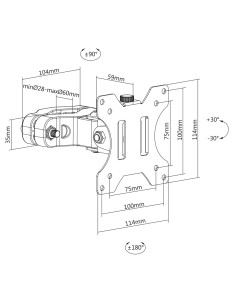 Maclean Uchwyt Monitora Na Rurkę/Słupek 28-60Mm Mc-983 2