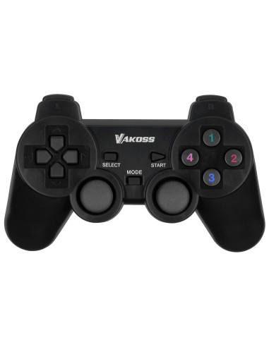 Vakoss Gamepad Bezprzewodowy Usb Z Funkcją Dual Shock, Pc/Ps3, Tryb Cyfrowy I Analogowy,  Gp-4705Bk Czarny