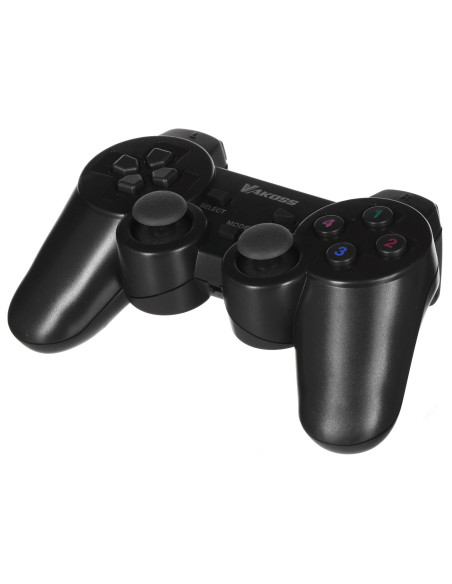 Vakoss Gamepad Bezprzewodowy Usb Z Funkcją Dual Shock, Pc/Ps3, Tryb Cyfrowy I Analogowy,  Gp-4705Bk Czarny