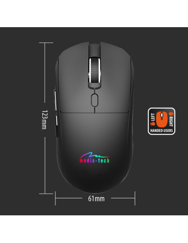 Media-Tech Mysz Dual Bt/Rf Silent&Recharge Mt1124