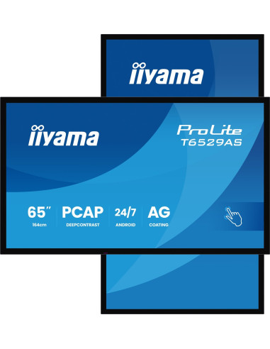 Interaktywny Wyświetlacz Iiyama T6529As-B1Ag 65" All-In-One 3840X2160 4K Uhd 4Gb Ram 32Gb Pamięci Android 14 2Xhdmi+Usb-C Vesa 4