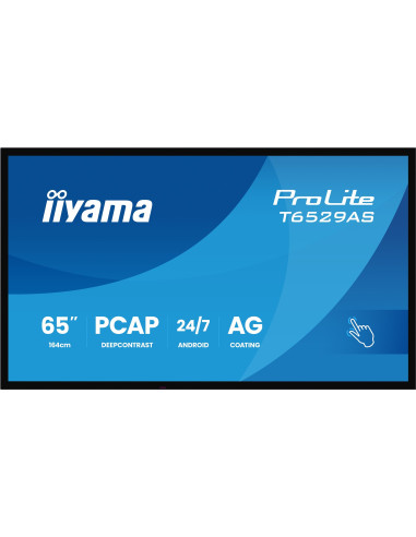 Interaktywny Wyświetlacz Iiyama T6529As-B1Ag 65" All-In-One 3840X2160 4K Uhd 4Gb Ram 32Gb Pamięci Android 14 2Xhdmi+Usb-C Vesa 4