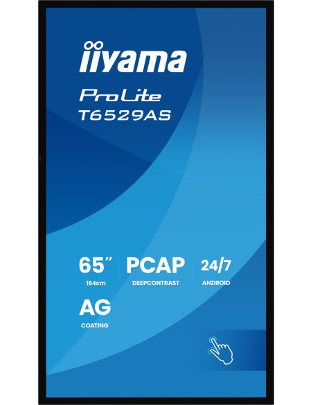 Interaktywny Wyświetlacz Iiyama T6529As-B1Ag 65" All-In-One 3840X2160 4K Uhd 4Gb Ram 32Gb Pamięci Android 14 2Xhdmi+Usb-C Vesa 4