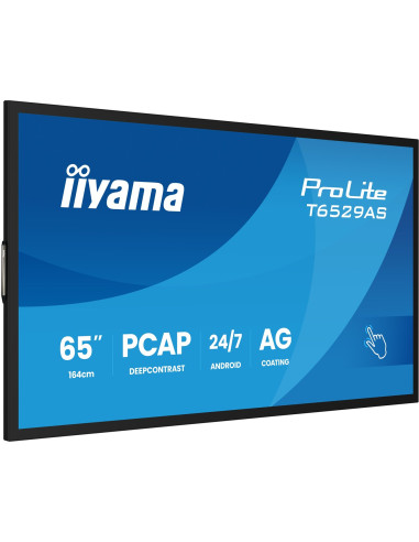 Interaktywny Wyświetlacz Iiyama T6529As-B1Ag 65" All-In-One 3840X2160 4K Uhd 4Gb Ram 32Gb Pamięci Android 14 2Xhdmi+Usb-C Vesa 4