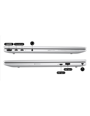 Hp Elitebook 8 G1I Ultra 5 225U 14.0"Wuxga Ips 400Nits Eye Ease Ag 24Gb Ddr5 5600 Ssd512 Arc Cam 5Mpx 62Wh W11Pro Pike Silver Al