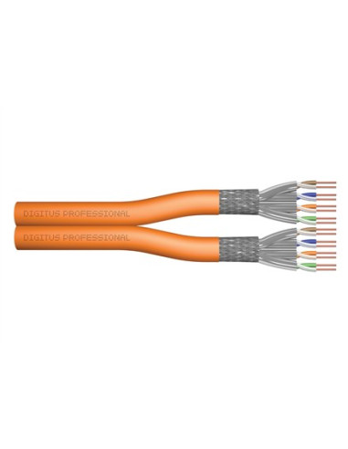 Kabel Instalacyjny Dupleksowy Digitus Kat.7, S/Ftp, Dca, Awg 23/1, Lsoh, 500M, Pomarańczowy, Szpula