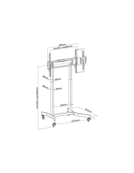 Uchwyt Na Stojak Podłogowy Equip 55-100"/1Tft 120Kg Lite Sprzedaż Detaliczna (650632)