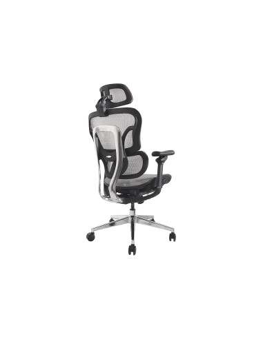 Wyposażenie Ergonomiczne Krzesło Biurowe + Zagłówek/Podłokietniki Szare Lite Sprzedaż Detaliczna