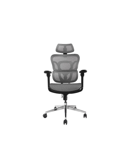 Wyposażenie Ergonomiczne Krzesło Biurowe + Zagłówek/Podłokietniki Szare Lite Sprzedaż Detaliczna