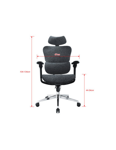 Wyposażenie: Ergonomiczne Krzesło Biurowe + Zagłówek/Podłokietniki Niebieski/Lite Sprzedaż Detaliczna