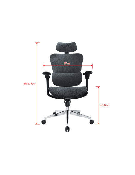 Wyposażenie: Ergonomiczne Krzesło Biurowe + Zagłówek/Podłokietniki Niebieski/Lite Sprzedaż Detaliczna