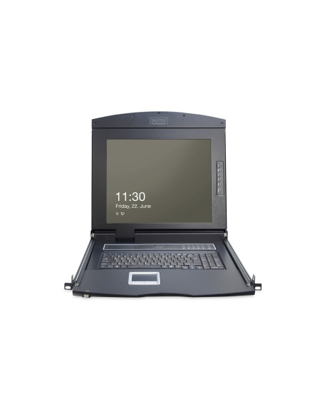 Konsola Modularna Kvm 17'' Lcd Tft, 1 Port Vga, Touchpad, Klawiatura Ge, Czarny