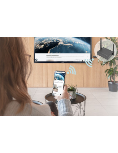Przedłużacz/Extender Hdmi System Pracy Zespołowej,Bezprzewodowy 50M 4K 60Hz 5Ghz (Zestaw)