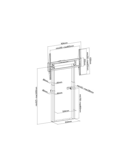 Uchwyt Ścienny Equip 55"-100"/1Tft 120Kg 1Przegubowy Góra-Dół Sw Lite Sprzedaż Detaliczna