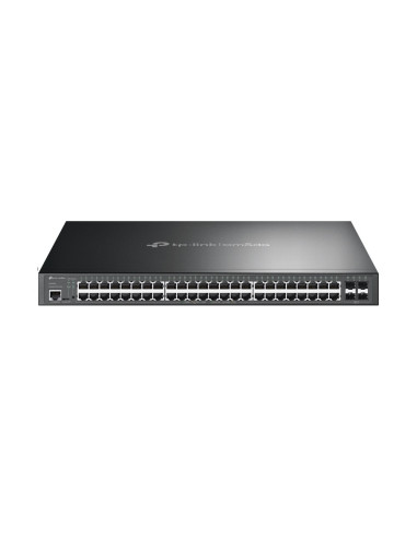 Tp-Link Omada Sg3452P Łącza Sieciowe Zarządzany L2/L3 Gigabit Ethernet (10/100/1000) Obsługa Poe 1U Czarny