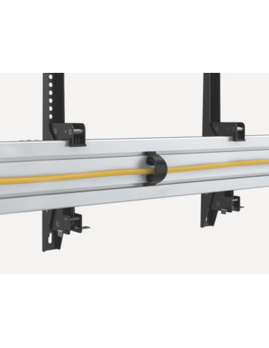 Uchwyt Sufitowy Do 2 Wyświetlaczy Lcd - Plastik, Aluminium, Stal, Srebrny - Rozmiar Ekranu: 114.3-139.7 Cm (45-55'')