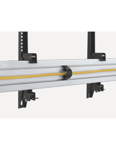 Uchwyt Sufitowy Do 2 Wyświetlaczy Lcd - Plastik, Aluminium, Stal, Srebrny - Rozmiar Ekranu: 114.3-139.7 Cm (45-55'')