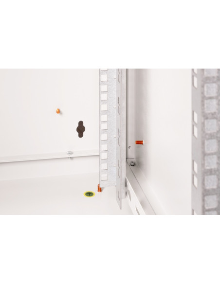 Szafa Sieciowa Wisząca Unique 19" 20U Rack 600X600, Drzwi Szyba, Szary, Niedzielona, Złożona, 100Kg