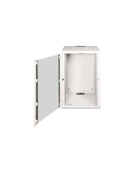 Szafa Sieciowa Wisząca Unique 19" 20U Rack 600X600, Drzwi Szyba, Szary, Niedzielona, Złożona, 100Kg