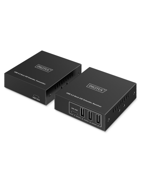 Przedłużacz (Extender) Po Skrętce Kat.6A Usb 3.1 Gen1 Do 100M, 3X Usb-A, 1X Usb-C Do 5 Gbps, 1X Rj45 (Gigabit Ethernet) - Zestaw