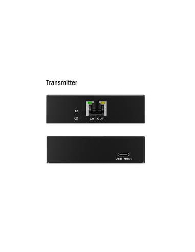 Przedłużacz (Extender) Po Skrętce Kat.6A Usb 3.1 Gen1 Do 100M, 3X Usb-A, 1X Usb-C Do 5 Gbps, 1X Rj45 (Gigabit Ethernet) - Zestaw