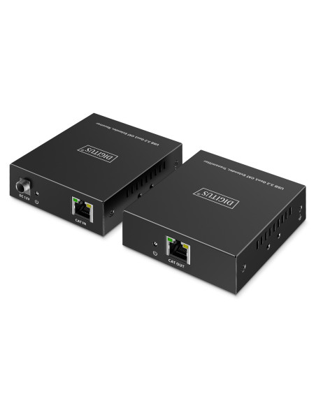 Przedłużacz (Extender) Po Skrętce Kat.6A Usb 3.1 Gen1 Do 100M, 3X Usb-A, 1X Usb-C Do 5 Gbps, 1X Rj45 (Gigabit Ethernet) - Zestaw