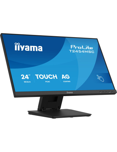 Monitor Dotykowy Iiyama Prolite 24" Ips Z Technologią Incell Pcap (10Pkt), Z Powłoką Antyrefleksyjną Oraz Elastyczną Podstawą
