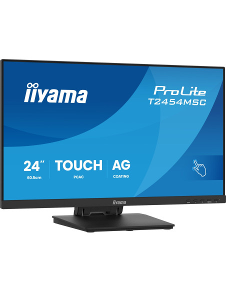 Monitor Dotykowy Iiyama Prolite 24" Ips Z Technologią Incell Pcap (10Pkt), Z Powłoką Antyrefleksyjną Oraz Elastyczną Podstawą