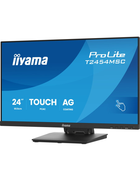 Monitor Dotykowy Iiyama Prolite 24" Ips Z Technologią Incell Pcap (10Pkt), Z Powłoką Antyrefleksyjną Oraz Elastyczną Podstawą