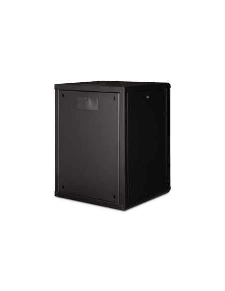 Szafa Sieciowa Wisząca Unique 19" 16U Rack 600X600, Drzwi Szyba, Czarny, Niedzielona, Złożona, 100Kg
