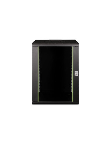 Szafa Sieciowa Wisząca Unique 19" 16U Rack 600X600, Drzwi Szyba, Czarny, Niedzielona, Złożona, 100Kg