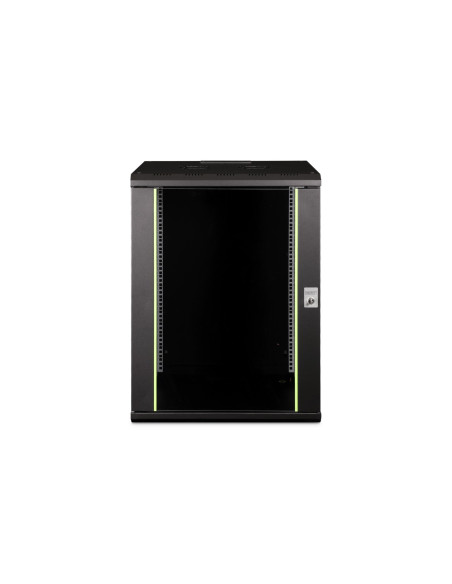 Szafa Sieciowa Wisząca Unique 19" 16U Rack 600X600, Drzwi Szyba, Czarny, Niedzielona, Złożona, 100Kg