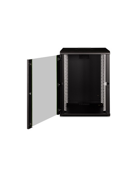 Szafa Sieciowa Wisząca Unique 19" 16U Rack 600X600, Drzwi Szyba, Czarny, Niedzielona, Złożona, 100Kg