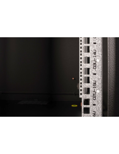 Szafa Sieciowa Wisząca Unique 19" 16U Rack 600X600, Drzwi Szyba, Czarny, Niedzielona, Złożona, 100Kg