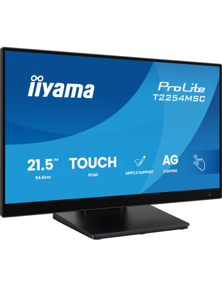 Monitor Iiyama T2254Msc-B2Ag 21,5" Optical Bonded Pcap 10P Touch Anti Glare Mpp2.0 Aktywny Rysik Obsługiwany 1920X1080