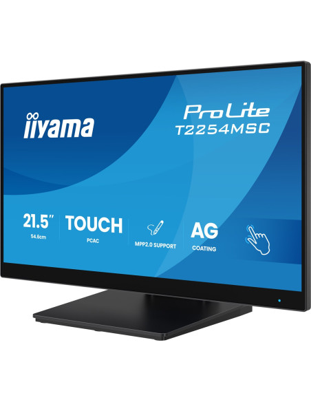 Monitor Iiyama T2254Msc-B2Ag 21,5" Optical Bonded Pcap 10P Touch Anti Glare Mpp2.0 Aktywny Rysik Obsługiwany 1920X1080