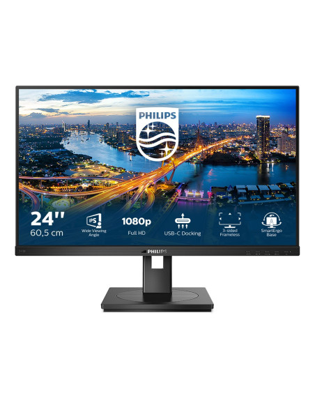 Monitor Led Philips B Line 243B1/00 Wyświetlacz 60,5 Cm (23.8") 1920 X 1080 Px Full Hd Czarny