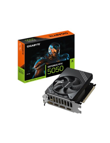 Karta Graficzna Gigabyte Geforce Rtx 5050 D6 8G | Technologia Nvidia | 8 Gb | Geforce Rtx 5050 | Pamięć Gddr6 | Ilość Portów Hdm