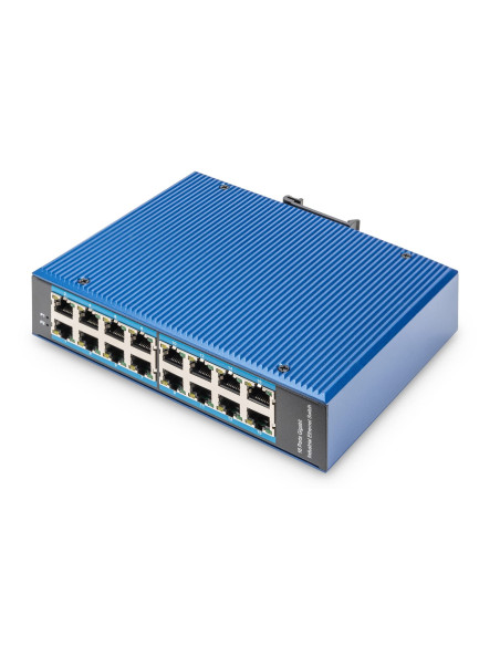 Przemysłowy Switch 16X 1000Base-Tx Din Rozszerzony Zakres Temperatur