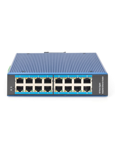 Przemysłowy Switch 16X 1000Base-Tx Din Rozszerzony Zakres Temperatur