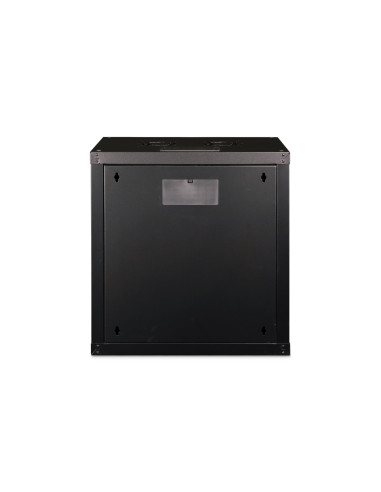 Szafa Sieciowa Wisząca Unique 19" 12U Rack 600X450, Drzwi Szyba, Czarny, Niedzielona, Złożona, 100Kg