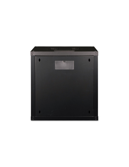 Szafa Sieciowa Wisząca Unique 19" 12U Rack 600X450, Drzwi Szyba, Czarny, Niedzielona, Złożona, 100Kg