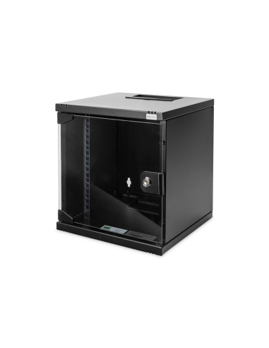Zestaw Sieciowy 10": Szafa Wisząca 6U, Półka, Listwa Zasilająca, 8-Port Switch, Panel Kat.6, Czarny