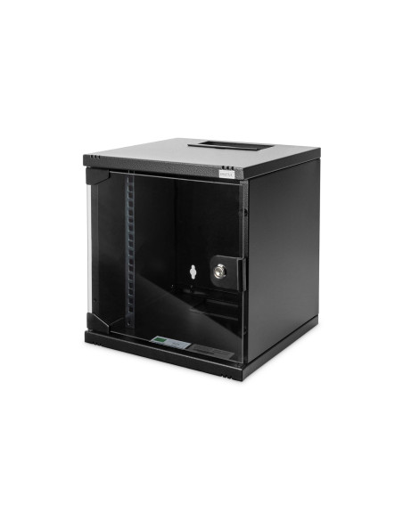 Zestaw Sieciowy 10": Szafa Wisząca 6U, Półka, Listwa Zasilająca, 8-Port Switch, Panel Kat.6, Czarny