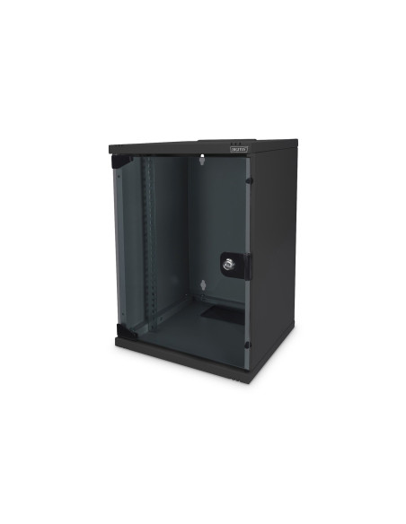 Zestaw Sieciowy 10 Cali: Szafa Wisząca 9U, Półka, Listwa Zasilająca, 8-Port Switch, Panel Kat.6, Czarny