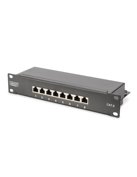 Zestaw Sieciowy 10 Cali: Szafa Wisząca 9U, Półka, Listwa Zasilająca, 8-Port Switch, Panel Kat.6, Czarny