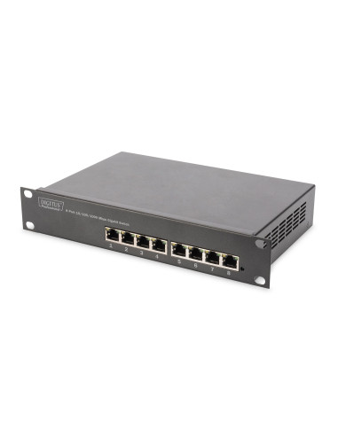 Zestaw Sieciowy 10 Cali: Szafa Wisząca 9U, Półka, Listwa Zasilająca, 8-Port Switch, Panel Kat.6, Czarny